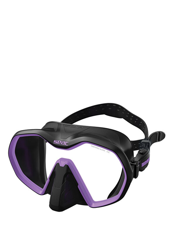 Seac Icona Black Silicone Lilac Diving Mask - 1