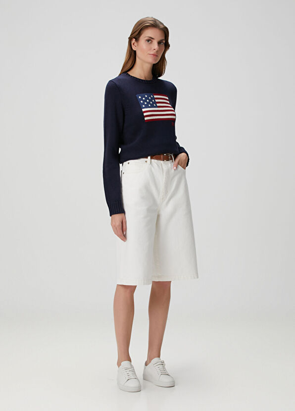 Lacivert Jakarlı Kazak - Görsel 4