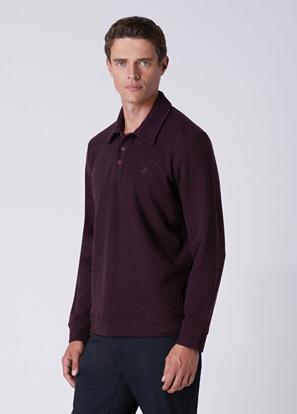 Beymen Club Comfort Fit Plum Polo Sweatshirt - 4
