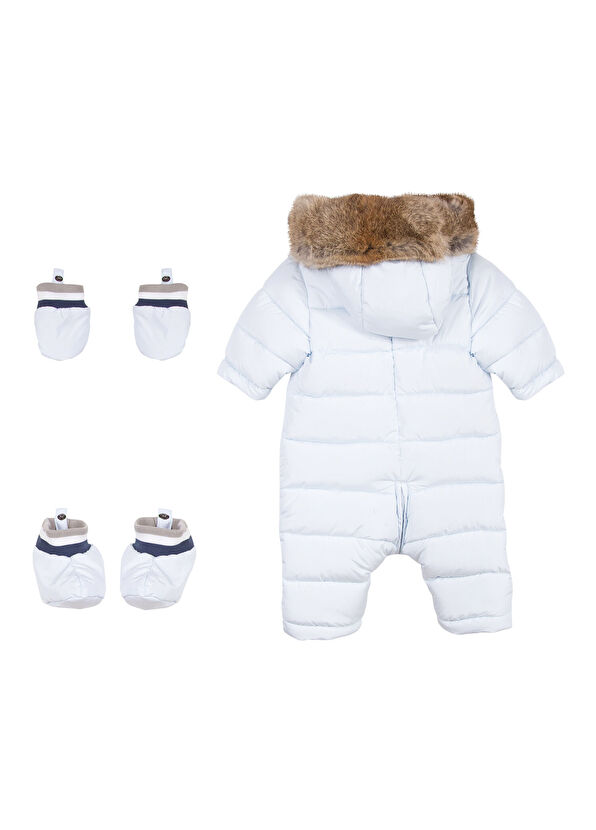 Tartine Et Chocolat Mavi Kapüşonlu Erkek Bebek Astronot Mont - 2