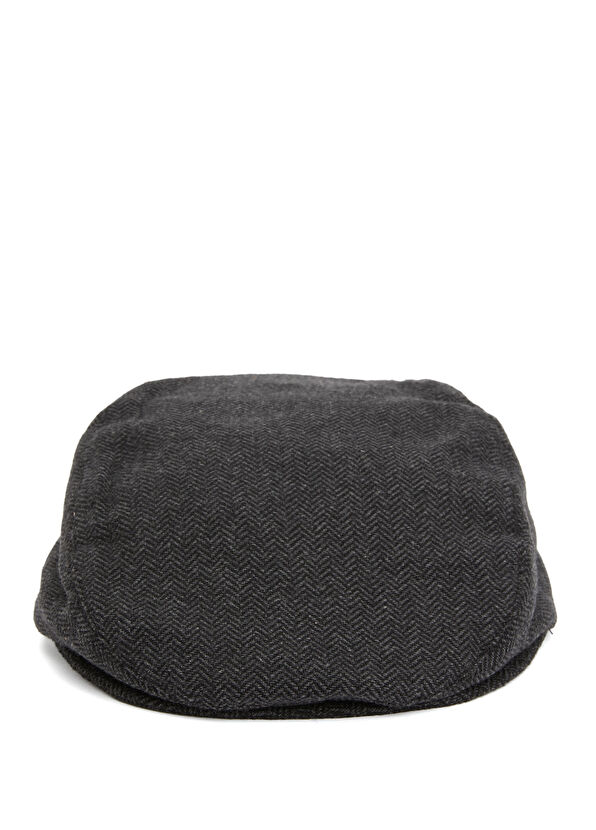 Grevi Siyah Beyaz Desenli Erkek Şapka - 2