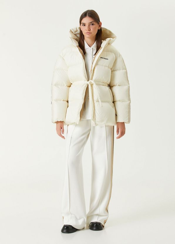 Palm Angels Krem Kapüşonlu Puff Mont - 2