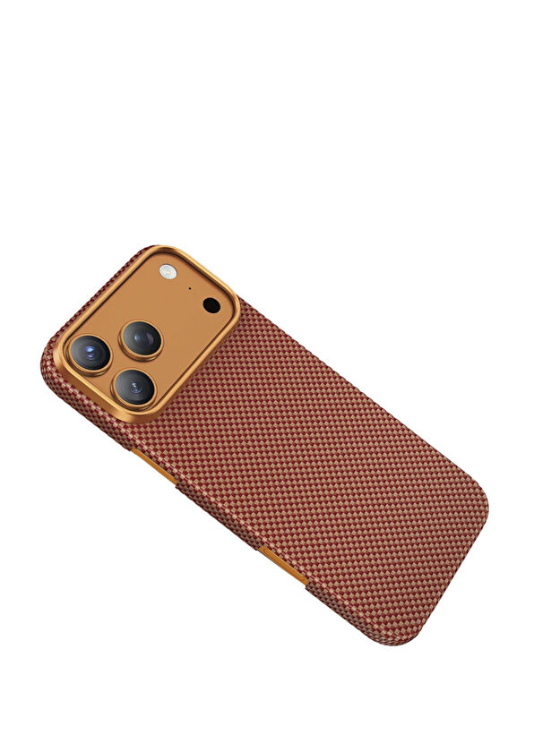 Keephone Kevlar Norra iPhone 17 Pro Max Turuncu MagSafe Uyumlu Telefon Kılıfı - 3