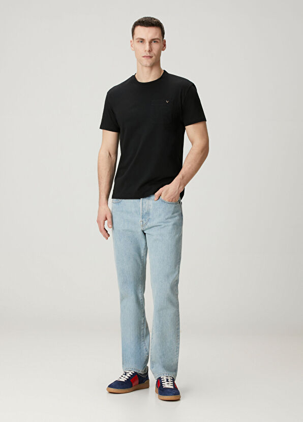Valentino Regular Fit Siyah Logo Detaylı T-shirt - 2