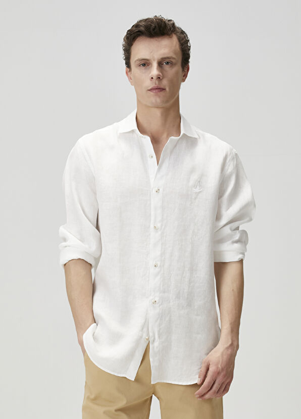 Beymen Club White Linen Shirt - 2