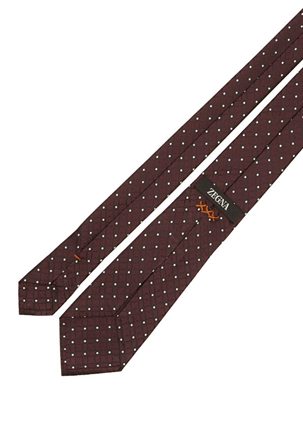 Zegna Koyu Kahverengi İpek Kravat - 2