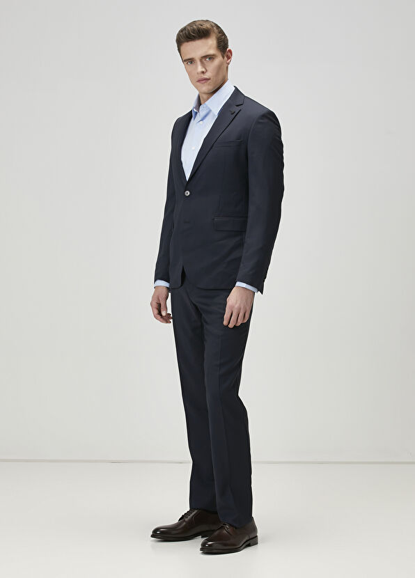 Beymen Club Drop 6 Lacivert Klasik İnce Yün Takım Elbise - 4