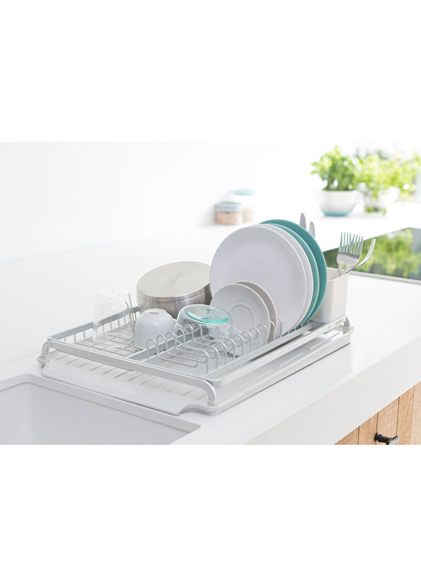 Brabantia Aluminum Light Grey Dish Rack - 4
