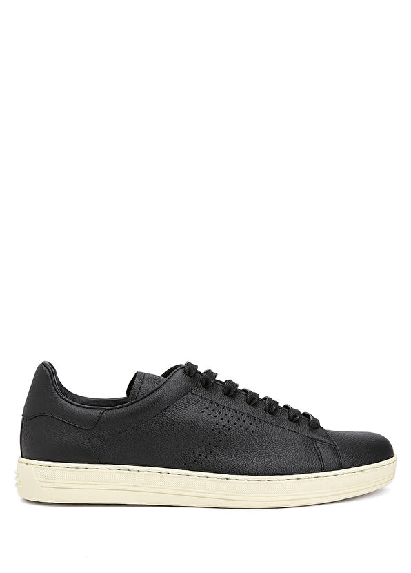 Tom Ford Warwick Siyah Erkek Deri Sneaker - 1