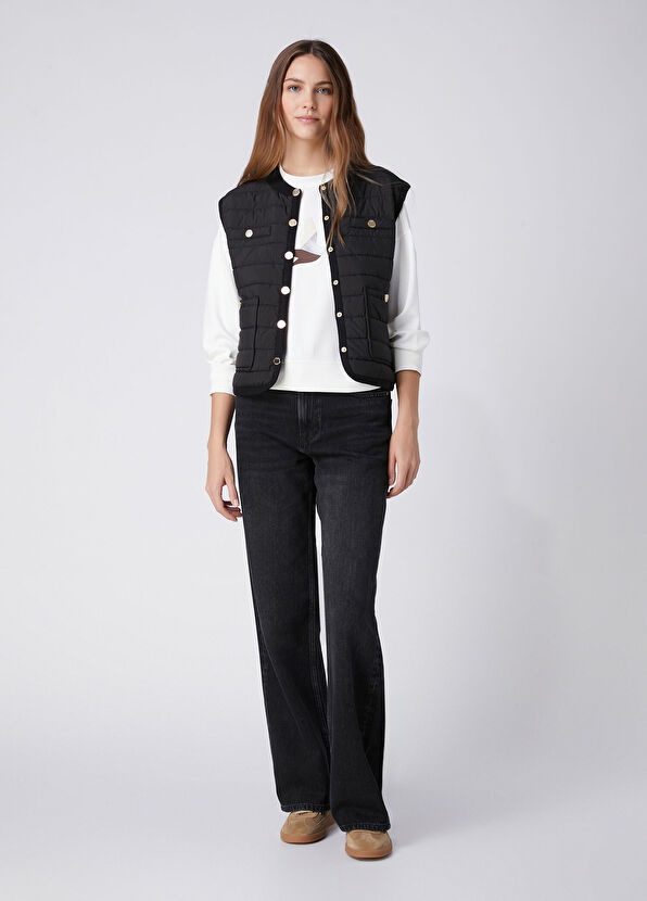 Beymen Club Siyah Kapitoneli Bomber Yelek - 3