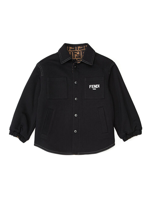 Fendi Siyah Kahve Unisex Çocuk Ceket - 1