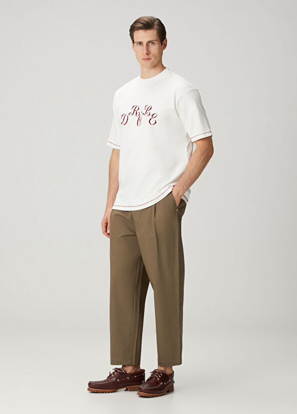 Drôle De Monsieur Beyaz Logo Baskılı T-shirt - 2