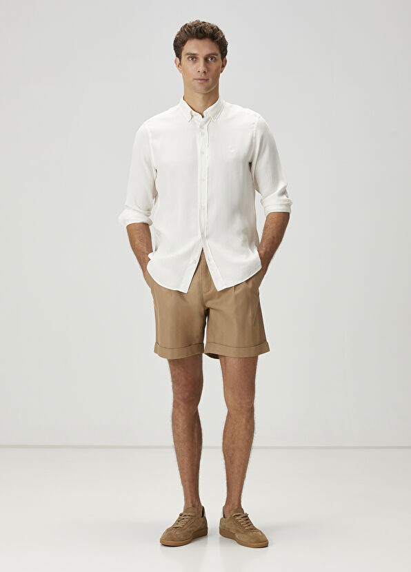 Beymen Club Deve Tüyü Pileli Şort - 1