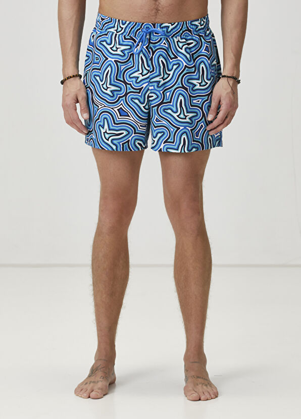 Beymen Club Navy Blue Goose Print Swimwear - 2