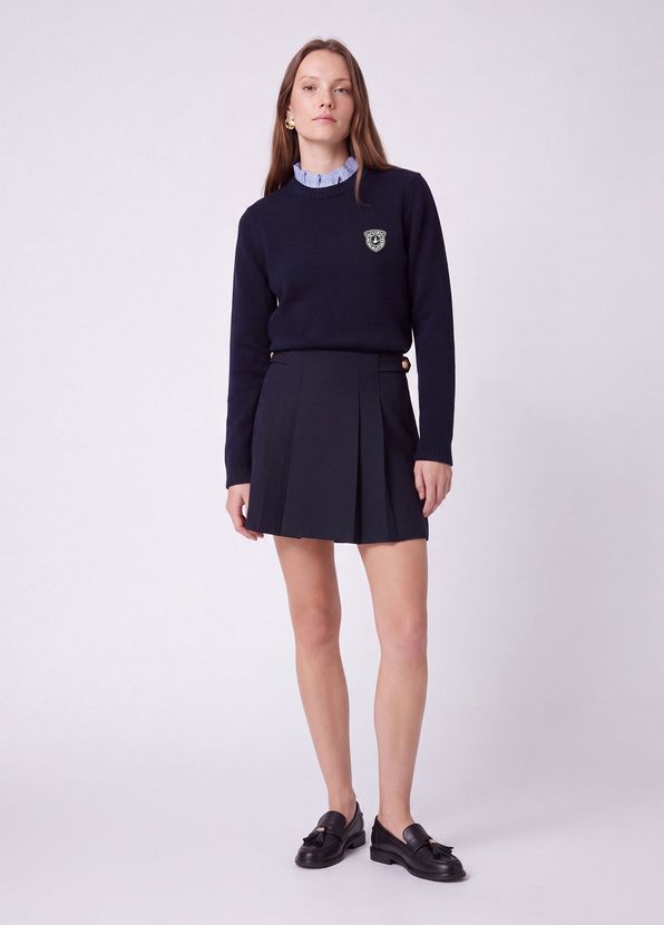 Beymen Club Navy Blue A-Line Pleated Mini Skirt - 2