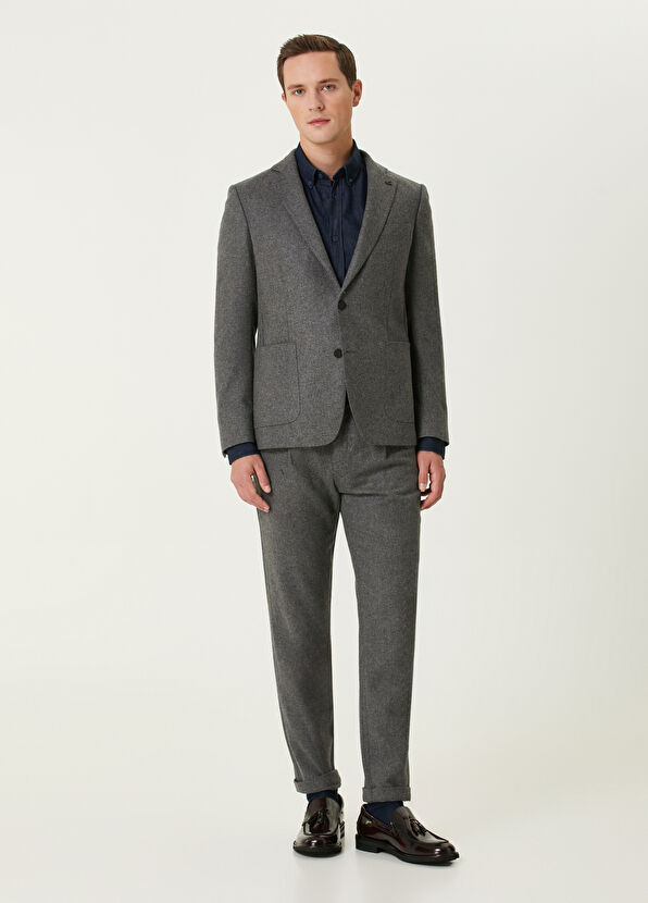 Beymen Club Gri Yün Pantolon - 1