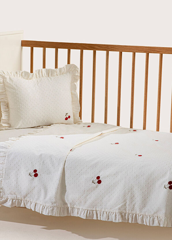 Chakra Cherry Boom Vanilla Cotton Baby Kids Bedspread Set - 1