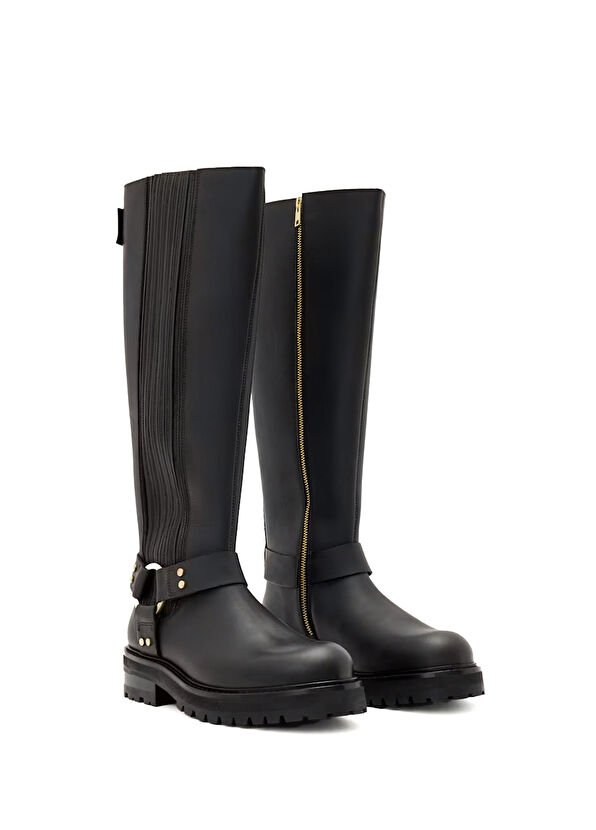 Maddie Siyah Kadın Deri Çizme - Görsel 3