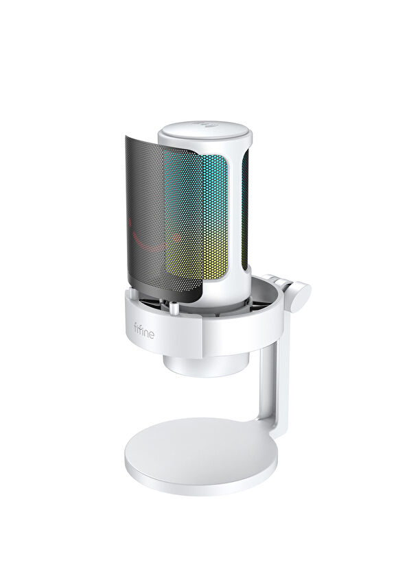 Fifine Ampligame A8 USB RGB Beyaz Yayıncı Bilgisayar Mikrofon - 1