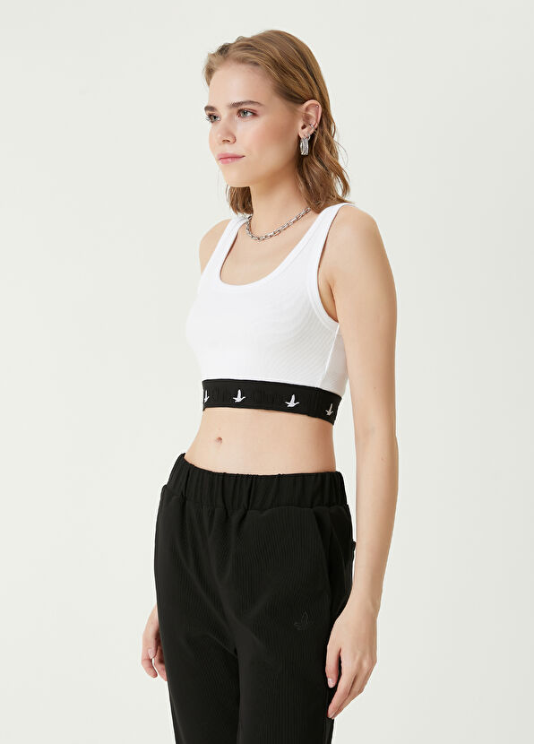 Beymen Club White Cropped Tank Top - 3