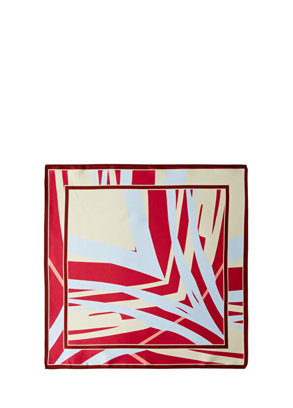 Beymen Club Çok Renkli Desenli Saten Fular - 2