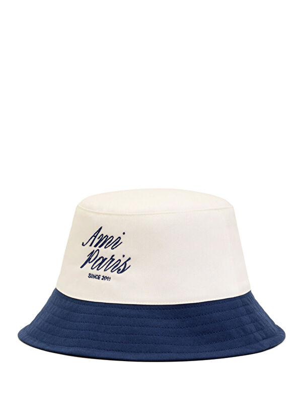 Ami Paris Navy Blue White Men's Hat - 2