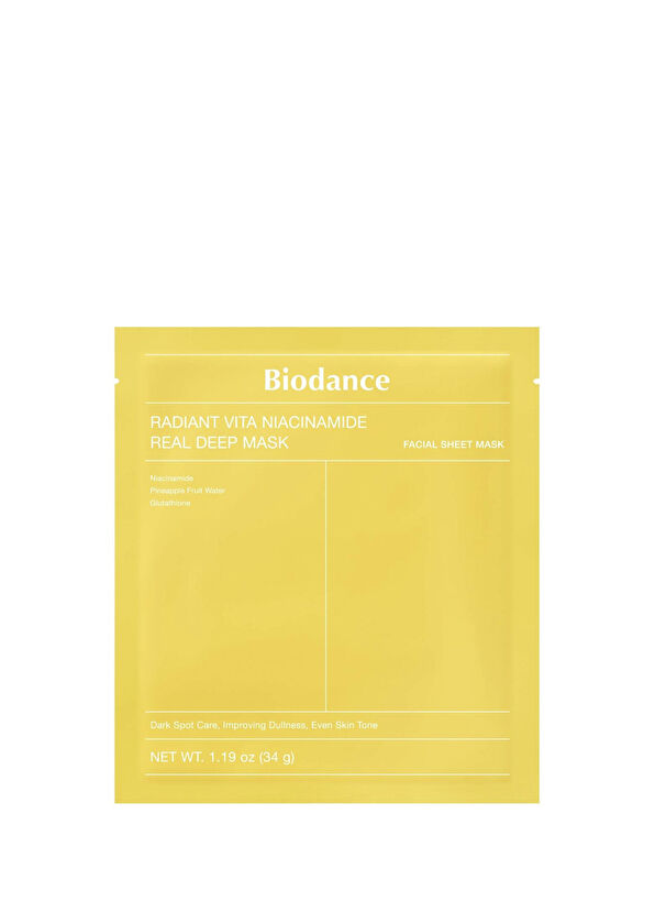 Biodance Radiant Vita Niacinamide Real Deep Mask Aydınlatıcı Yüz Maskesi - 1