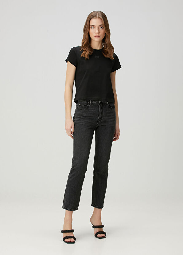 T by Alexander Wang Siyah Logolu T-shirt - 2