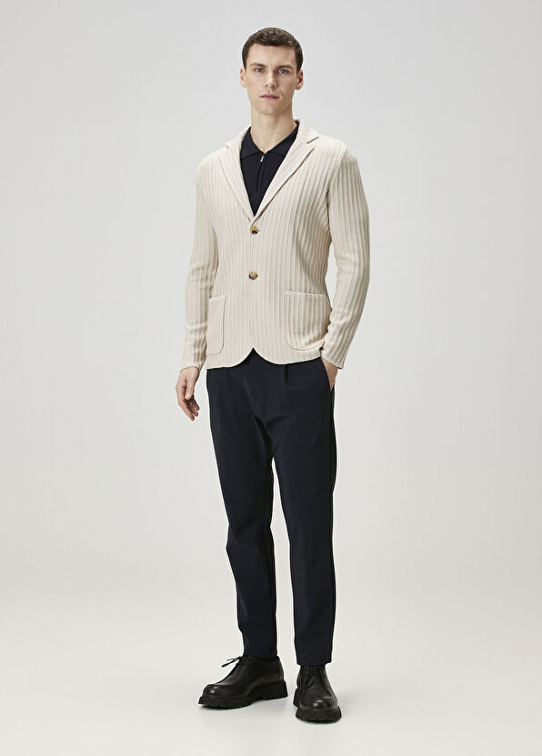 Maurizio Baldassari Lacivert Polo Yaka Yün Triko - 2