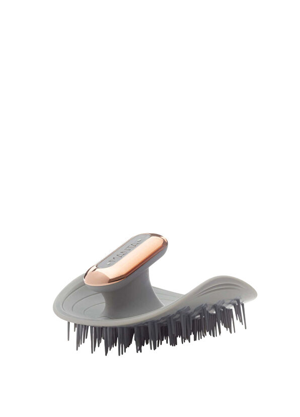 Manta Hair Pulse Grey Rose Gold Vibrating Scalp Massage Brush - 1