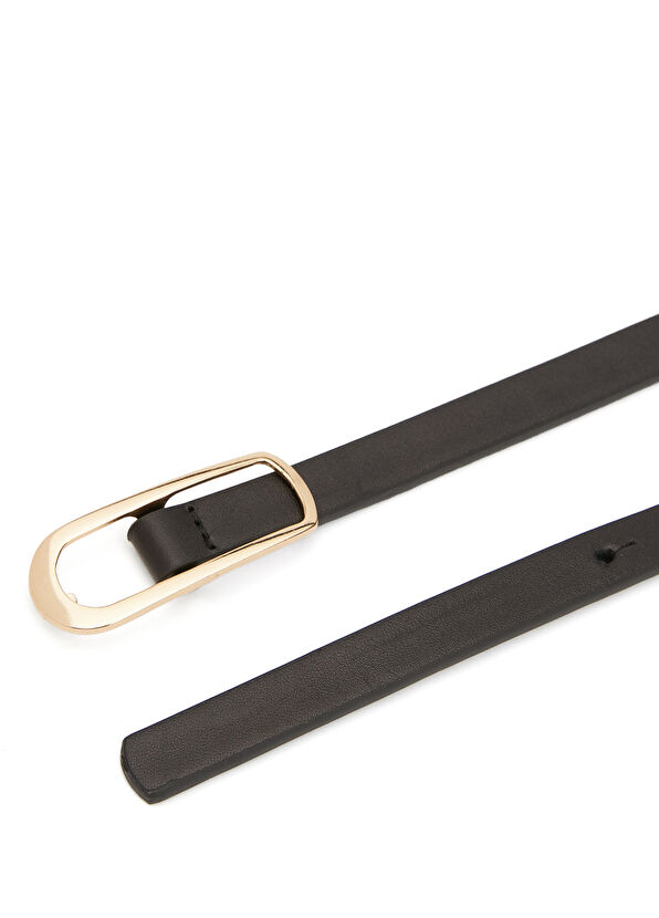 Beymen Club Siyah Kadın İnce Deri Kemer - 4