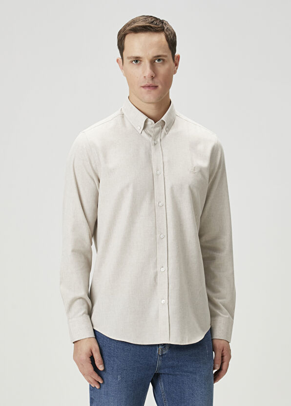 Beymen Club Comfort Fit Beige Shirt - 1