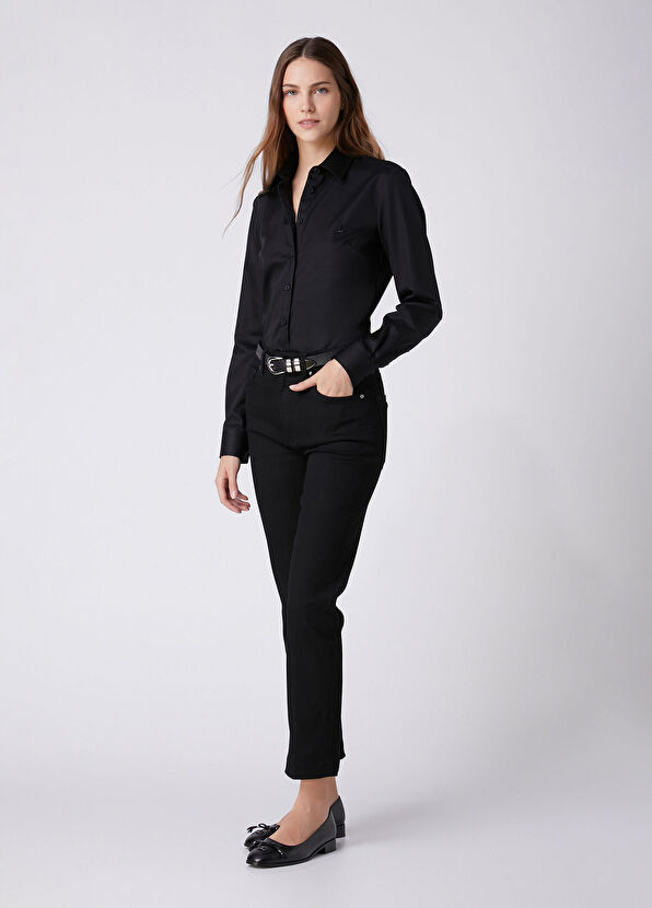 Beymen Club Slim Fit Non-Iron Siyah Gömlek - 3