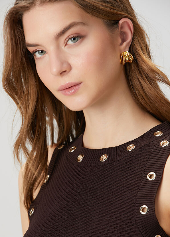 Beymen Club Gold Yarım Ay Formlu Kadın Küpe - 4