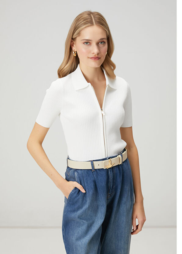 Beymen Club Off-White Fitted Knit Cardigan - 1