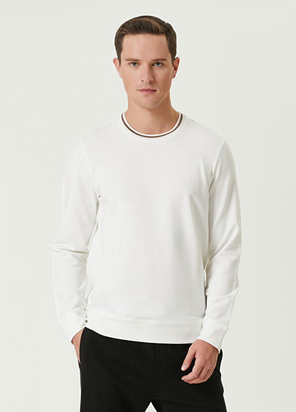 Beymen Club Beyaz Yakası Petek Çizgi Detaylı Sweatshirt - 1