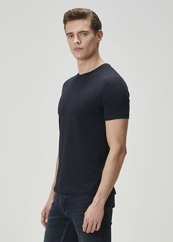 Beymen Club Navy Blue Basic T-Shirt - 4