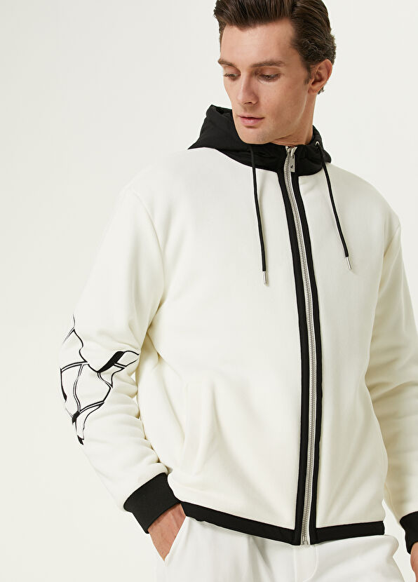 Beymen Club Ecru Logo Embroidered Coat - 2