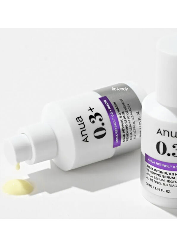 Anua Retinol 0.3% + Niacin Renewing Serum Anti-Wrinkle and Anti-Blemish 8 types of Peptide and Retinol Serum 30ml - 2