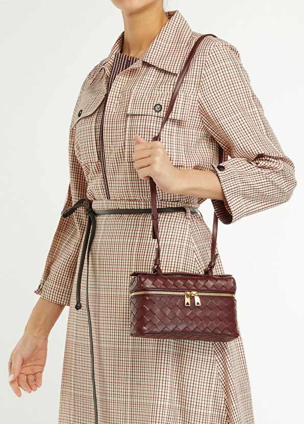 Bang Bang Vanity Bordo Kadın Deri Çanta - Görsel 3