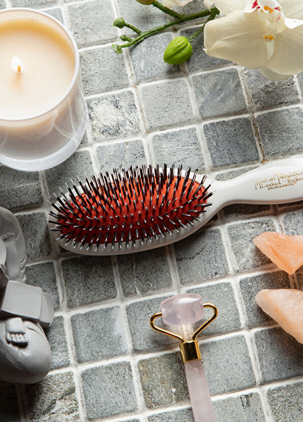 Mason Pearson Popular Bristle Nylon BN1 Ivory Wide Hair Brush - 3