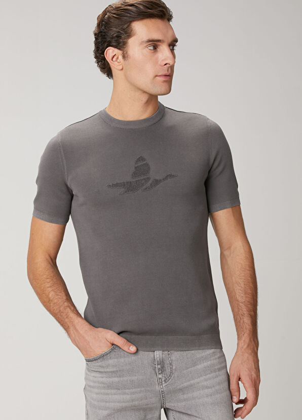 Beymen Club Anthracite Goose Logo T-Shirt - 2