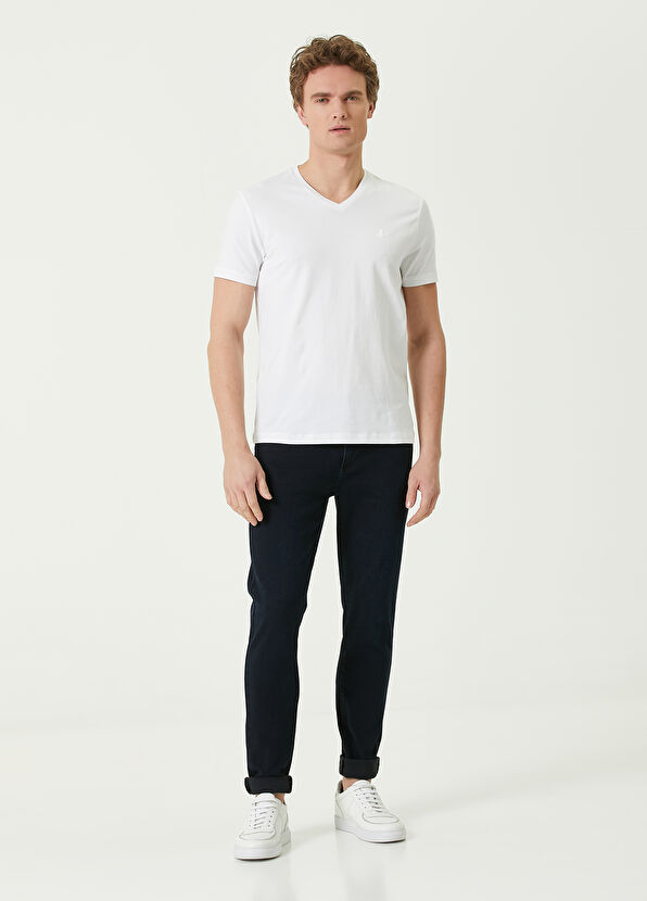 Beymen Club Beyaz V Yaka Basic T-shirt - 2