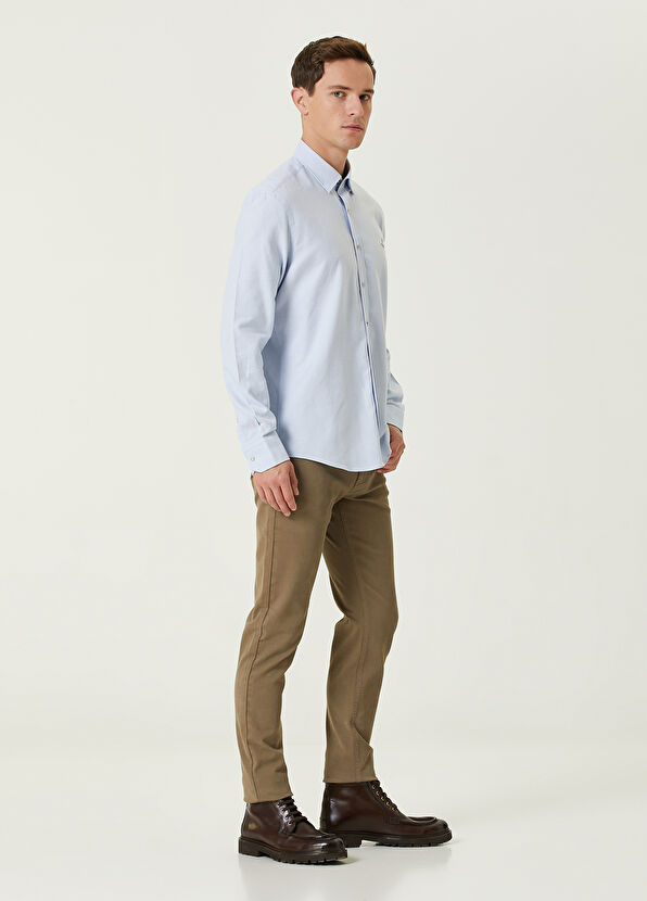 Beymen Club Comfort Fit Açık Mavi Oxford Gömlek - 3
