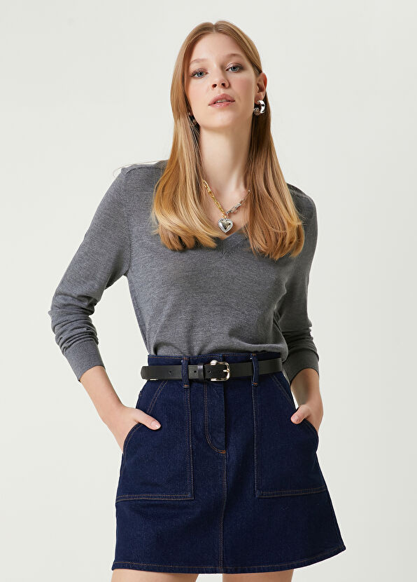 Beymen Club Gray Wool Sweater - 1