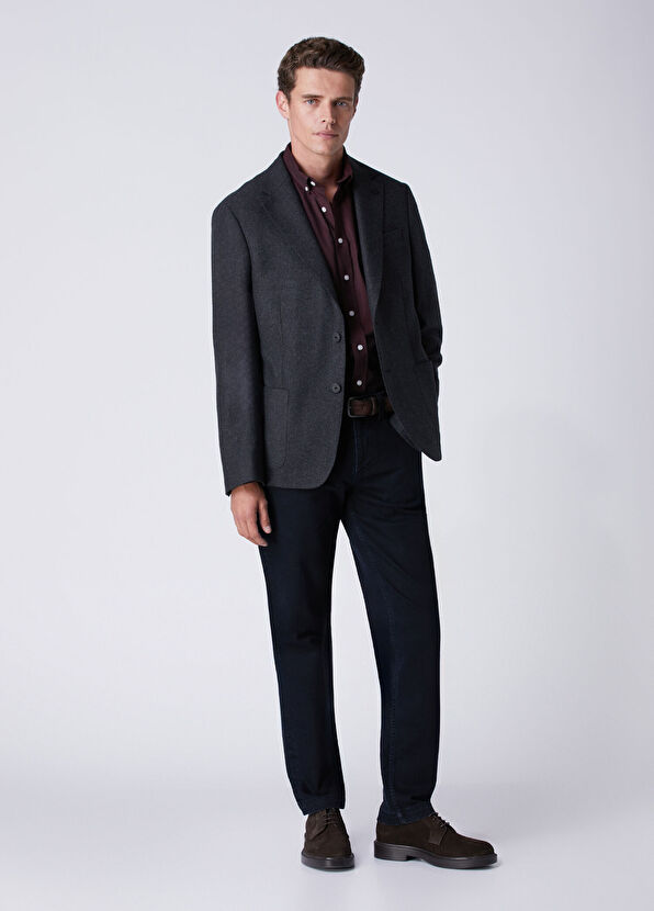 Beymen Club Comfort Fit Plum Oxford Shirt - 3