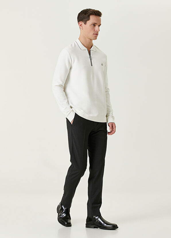 Beymen Club Antrasit Bel Yanı Lastikli Klasik Yün Pantolon - 1