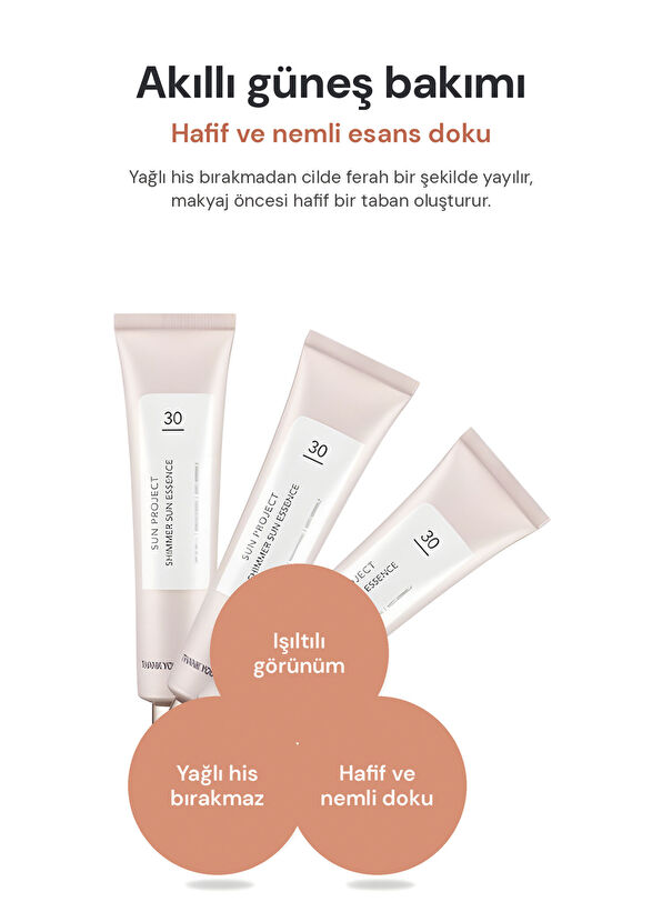Thank You Farmer Sun Project Shimmer Sun Essence SPF30 PA++ Işıltılı Güneş Kremi 40 ml - 4