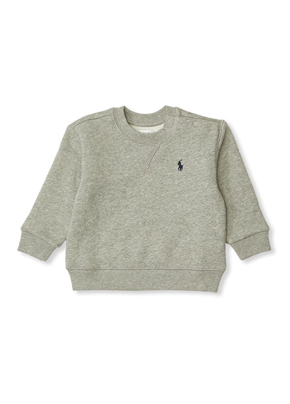 Polo Ralph Lauren Grey Logo Baby Boy Sweatshirt - 1