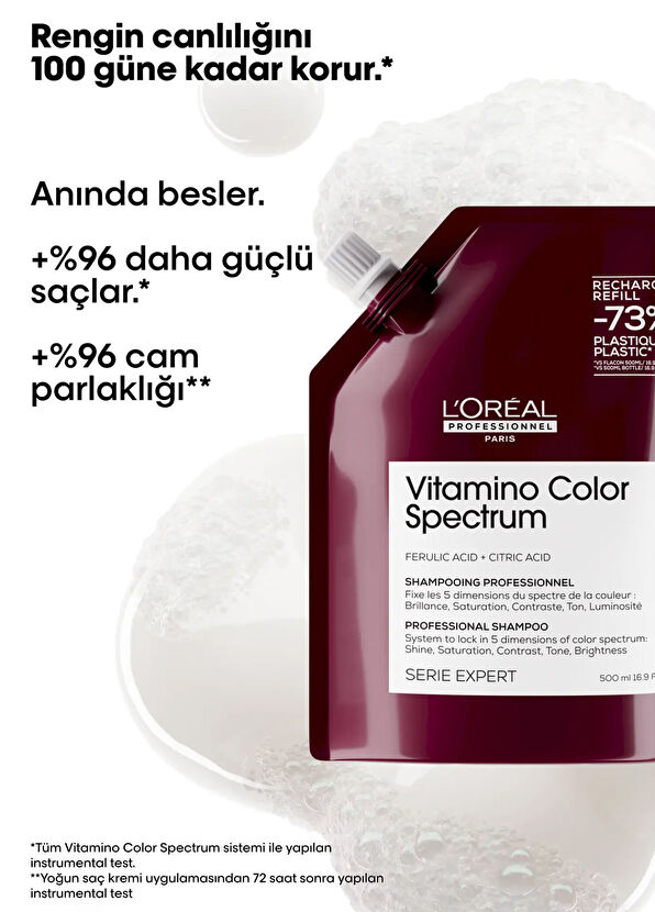 Loreal Professionnel Paris Serie Expert Vitamino Color Spectrum Boyalı Saçlar İçin Solma Karşıtı Şampuan Refill 500 ml - 3